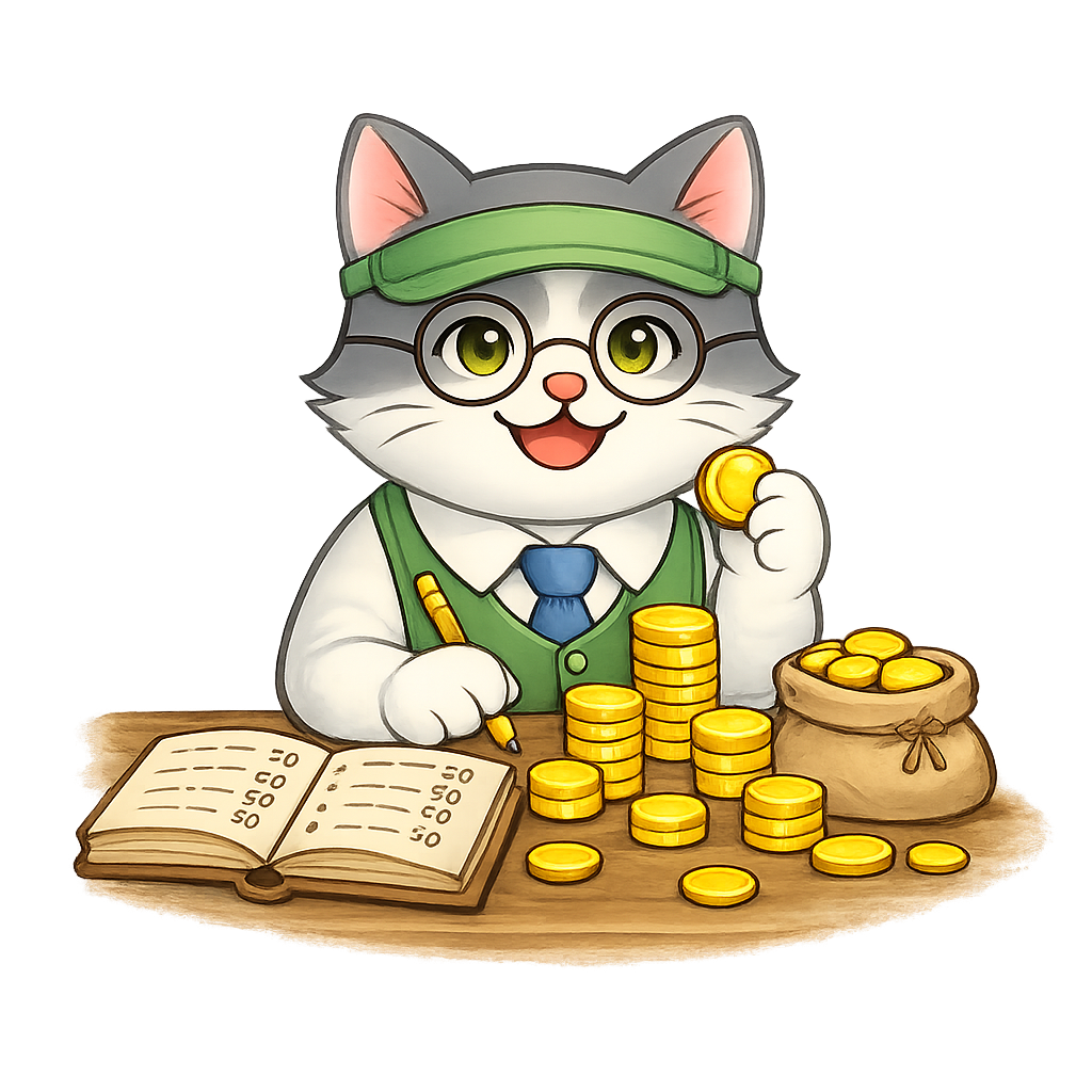 Mascotte chat comptable